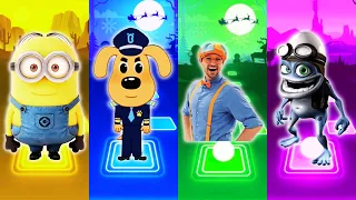 Minions - Sheriff Labrador - Blippi - Crazy Frog - Tiles Hop EDM Rush