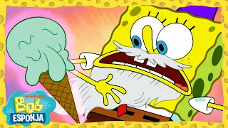 Bob Esponja | EPISÓDIO DE HALLOWEEN | Lula Molusco vira um sorvete!  | Bob Esponja em Português