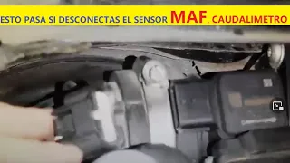 This happens if you DISCONNECT the MAF sensor, FLOWMETER, due to a FAILURE in your vehicle's engine