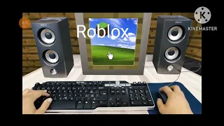 Angry Steve playing roblox