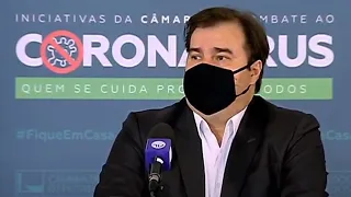 Coletiva do presidente da Câmara, Rodrigo Maia - 27/01/21