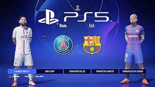 FIFA 22 PS5 PSG - FC BARCELONA | MOD Ultimate Difficulty Career Mode UCL Final HDR Next Gen