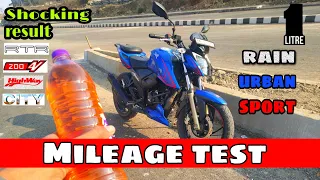 Apache mileage test | Apache rtr 200 4v mileage test | shocking result | #deeprider #mileage #viral