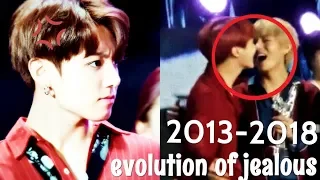 when jungkook is jealous and angry | evolution of jealousy [2013-2018] VKOOK (TAEKOOK)