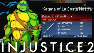 I GOT THE LEONARDO LEGENDARY GEAR! ANOTHER RANT - Injustice 2 "Ninja Turtles" Legendary Gear Gamepay