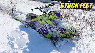 SNOWMOBILING DEEP SNOW!