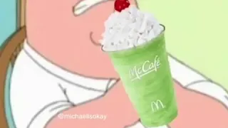 What a delicious shamrock shake from McDonalds only for a limited time