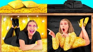 Geheime Räume Unter Dem Bett | Reich vs Pleite Lustige Momente von Fun Challenge