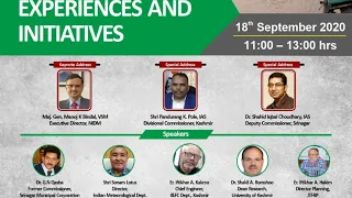 Webinar on "2014 Kashmir Flood Recovery: Experiences and Initiatives" .| NIDM | MHA | DISASTER.| MHA