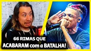 66 RIMAS QUE ACABARAM com a BATALHA! | Centro das Batalhas | REACT DO MORENO