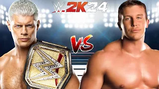 WWE 2K24 CODY RHODES VS. TED DIBIASE JR FOR THE WWE CHAMPIONSHIP!