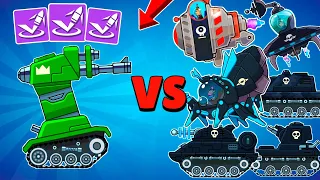 Epic Battle! TANK TOWER and BOUNCY BULLETS VS ALL BOSSES in Hills of Steel. Tank Boss