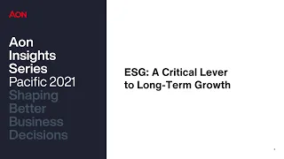 ESG: A Critical Lever to Long-Term Growth