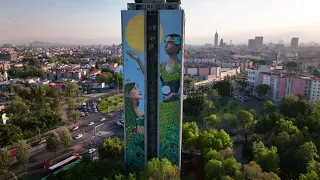 Tlatelolco, Ciudad de México | #Mavic 3 cine | #mavic3cine Drone Hasselblad | Mural Alquimia Solar