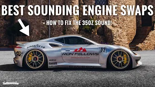 Forza Horizon 5 | 23 INSANE Sounding & Cool Engine Swaps + how to fix the 350Z Sound by yourself!