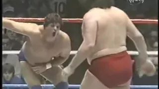 Andre the Giant in a 10 man tag match 3 of 5 falls