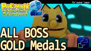 Pac-Man and the Ghostly Adventures 2 Walkthrough - ALL Boss Battles GOLD Medals