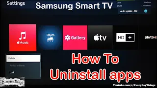 How to uninstall apps on Samsung smart TV