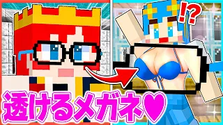 服が透けて見えるメガネでのぞき見しようとした結果www【マイクラ / マインクラフト / Minecraft】