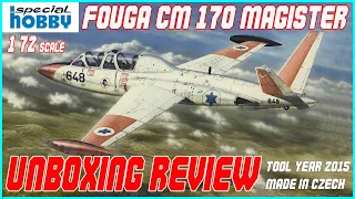 SPECIALHOBBY 1/72 FOUGA CM.170 MAGISTER UNBOXING REVIEW