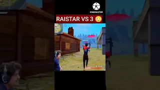 Fast Time Raistar 1 vs 3 Clutch Ho Payega #shorts #freefire #raistar #gyangaming #raistarshorts