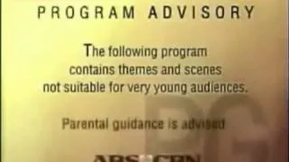 ABS CBN  PG Advisory in English 2009)