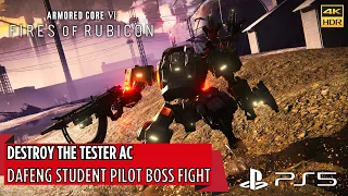 Armored Core VI Fires of Rubicon PS5 - Destroy the tester Ac / Dafeng Student Pilot Boss Fight