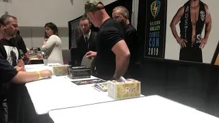 WWE Legend- Stone Cold Steve Austin signing autographs for Wuhoo Authentics at SVCC 2019 on 8/17/19
