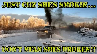7.3 POWERSTROKE COLD START AND CHEECHIN THROUGH THE SNOW PART 2