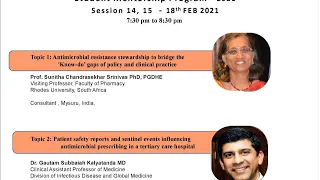 AMR Stewardship - By Prof. Sunitha Chandrasekhar & Dr. Gautam Subbaiah  - PSPP - SMP 2021