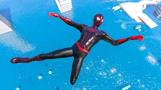 SPIDER-MAN MILES MORALES Ragdolls #82 - GTA 5 (Euphoria Physics, Fails, Jumps, Funny Moments)