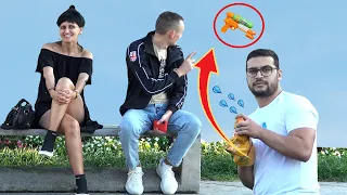 WATER GUN SPRAY IN STREET 💦 - 🔥BEST REACTIONS🔥 - წყლის შესხმა ქუჩაში 😂