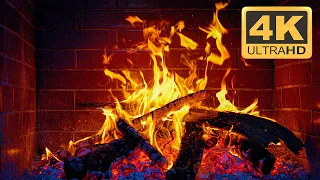 🔥 FIREPLACE 4K ULTRA HD | Cozy Fireplace with Crackling Fire Sounds 🔥 Fireplace with Burning Logs