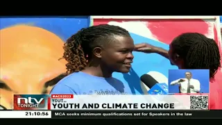 Youths match in the streets of Nairobi advocating for inclusion in Climate conversation