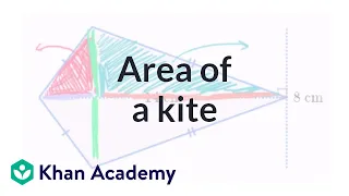 Area of a kite | Perimeter, area, and volume | Geometry | Khan Academy