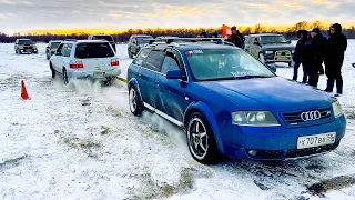 СИЛА AUDI Quattro или SUBARU WRX? Mercedes G500 vs Audi 100 + Jeep Grand Cherokee V8