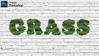 how to make grass text effect in Photoshop | photoshop tutorial
