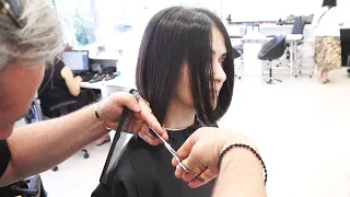 SUPER HAIRCUT SHE WANTS SHORT BOB CUT - LONG TO SHORT