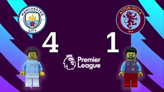 Soccer Movie Lego Stop Motion: Manchester City - Aston Villa goals match 3-4-2024 (Premier League)