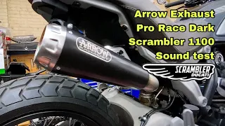 Scrambler 1100 Arrow exhaust PRO-RACE sound test