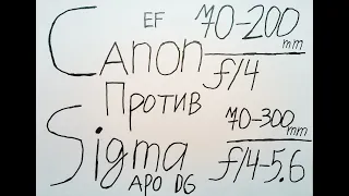 Сравнение Canon EF 70-200mm f/4 L USM с Sigma DG 70-300mm f/4-5.6 APO Macro