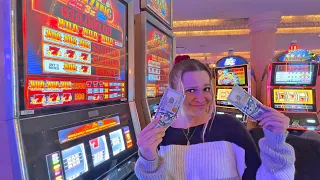 My Wife WON SO MUCH MONEY! (On THIS Caesars Palace Slot Machine)
