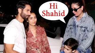 When Shahid Kapoor Meet Ex Kareena Kapoor In Front Of Wife Mira Rajput