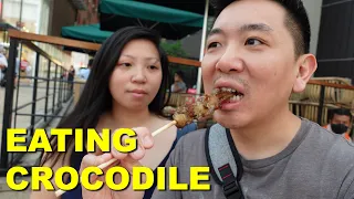 Eating Grilled Crocodile | Street Food | Breakfast at Courtyard by Marriott North Pattaya | vLog