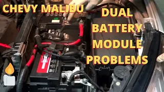 Chevrolet Malibu; Dual Battery control module issues, ignition key stuck in ignition, no crank