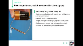 Fizyka - klasa 8 - Pole magnetyczne wokół zwojnicy. Elektromagnesy