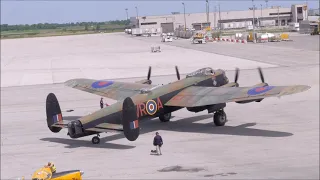 Canadian Warplane Heritage Museum - C-GVRA Avro Lancaster Mk. X - Startup, Taxi, Overfly & Taxi Back