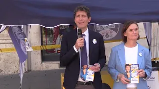 Europee 2024 - conferenza stampa in piazza Santi Apostoli