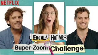 Zoomed-In Challenge with Millie Bobby Brown, Henry Cavill, + Sam Claflin | Enola Holmes