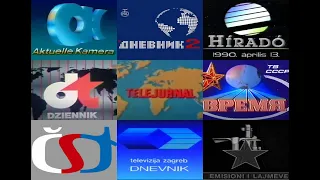 Intros TV News from ALL European Communist or Socialist States 1986 -1990